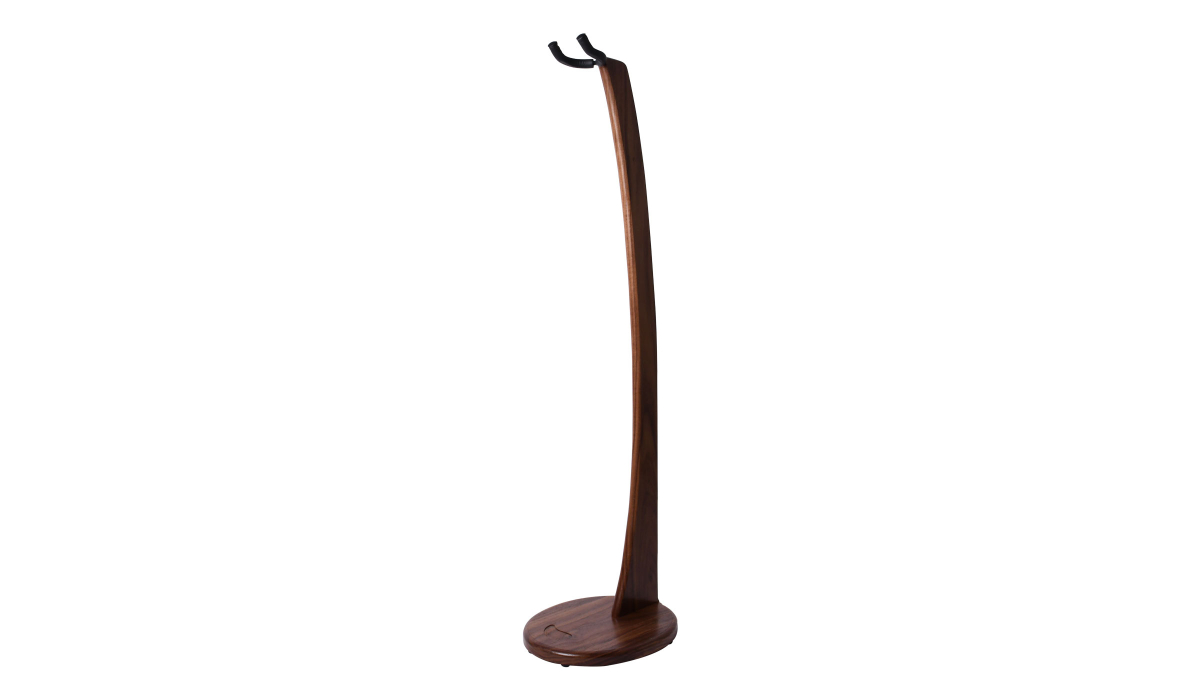 Electric-Acoustic-guitar-stand-walnut-hardwood-1